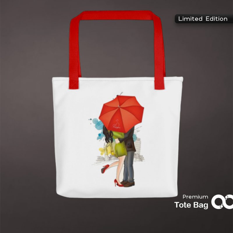 Couple in Umbrella Tote bag DOTSLEVEL®